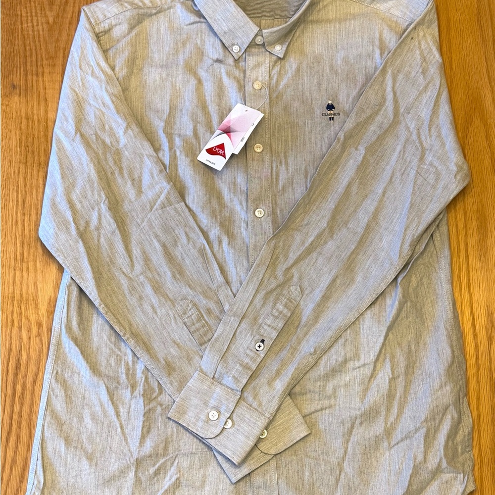 Classic Gray Button-Down Shirt